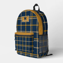 West Virginia plaid  tartan navy gold checkered 