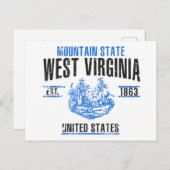 West Virginia Postkarte (Vorne/Hinten)