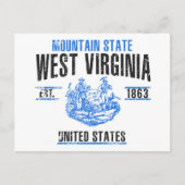 West Virginia Postkarte (Vorderseite)
