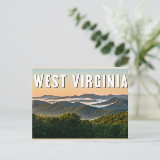 West Virginia Postkarte (Stehend Vorderseite)