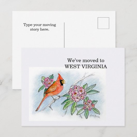 West Virginia Postkarte (Vorne/Hinten)