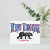 West Virginia Postkarte (Stehend Vorderseite)