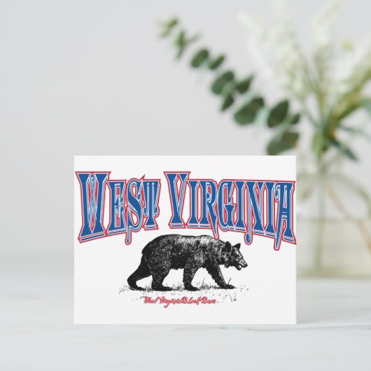 West Virginia Postkarte (Stehend Vorderseite)