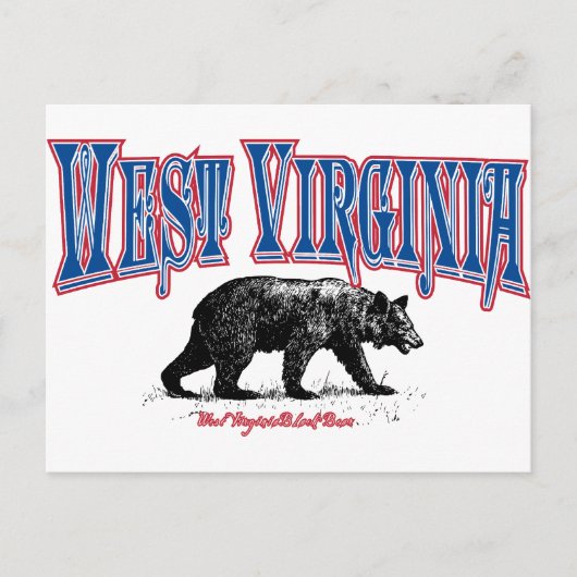 West Virginia Postkarte (Vorderseite)