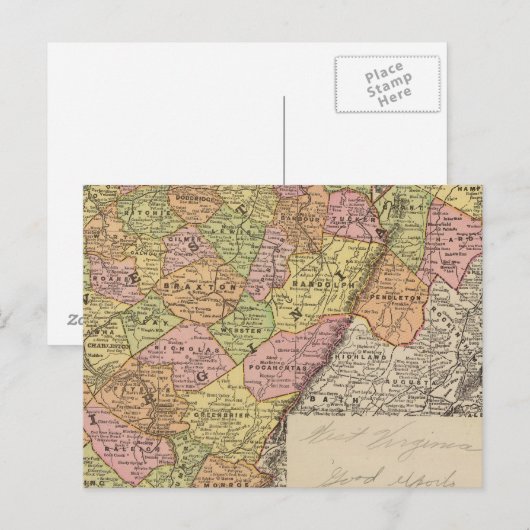 West Virginia Postkarte (Vorne/Hinten)