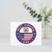 West Virginia Postkarte (Stehend Vorderseite)