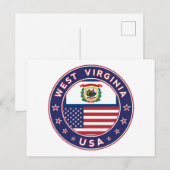 West Virginia Postkarte (Vorne/Hinten)