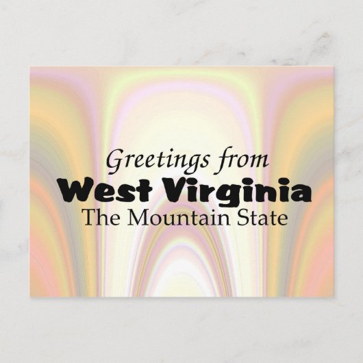 West Virginia Postkarte (Vorderseite)