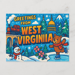 WEST VIRGINIA Postkarte
