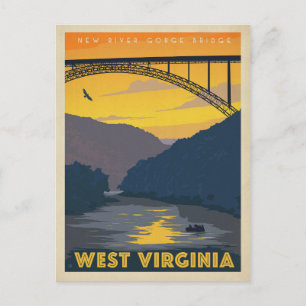 West Virginia Postkarte
