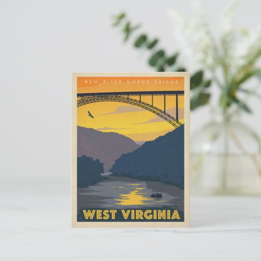 West Virginia Postkarte (Stehend Vorderseite)