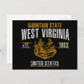 West Virginia Postkarte (Vorne/Hinten)