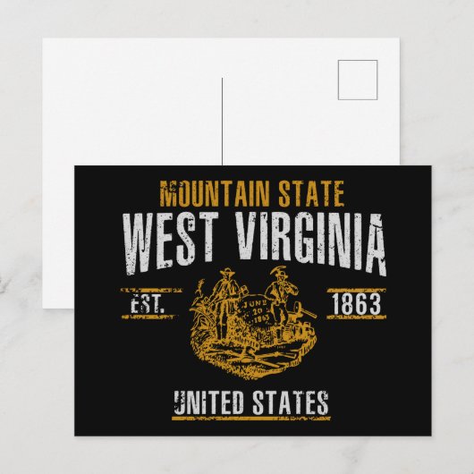 West Virginia Postkarte (Vorne/Hinten)