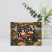 West Virginia Postkarte (Stehend Vorderseite)