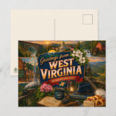 West Virginia Postkarte (Vorne/Hinten)