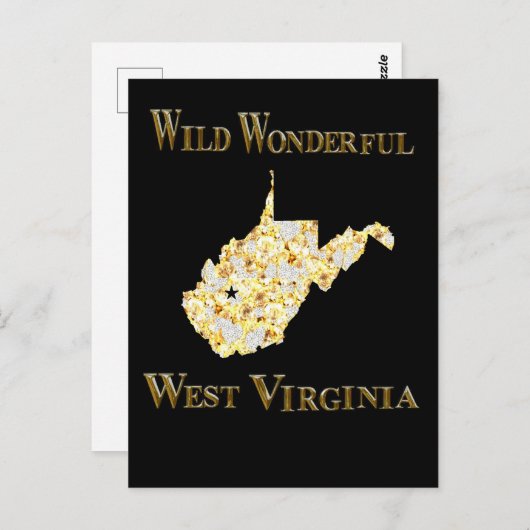 WEST VIRGINIA POSTKARTE (Vorne/Hinten)