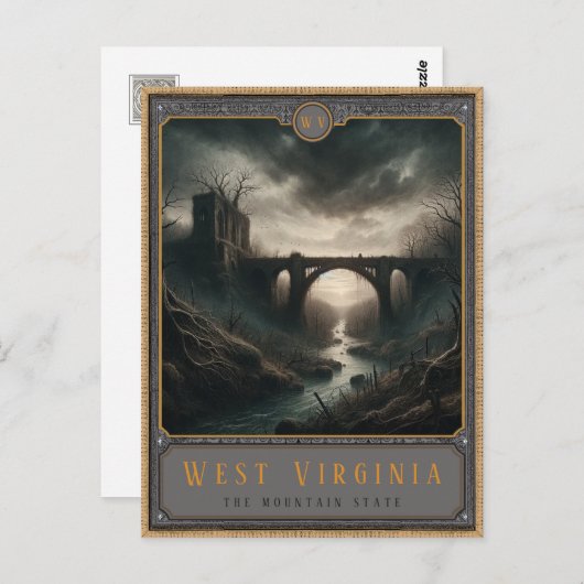 West Virginia | Postkarte Gothic Art (Vorne/Hinten)