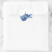 West Virginia Quadratischer Aufkleber (Tasche)