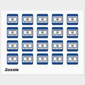West Virginia Quadratischer Aufkleber (Blatt)