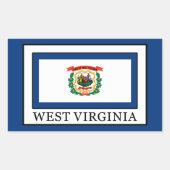 West Virginia Rechteckiger Aufkleber (Vorderseite)