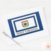 West Virginia Rechteckiger Aufkleber (Umschlag)