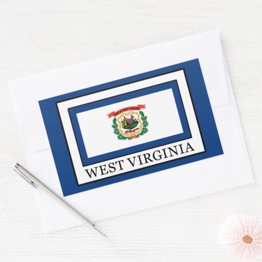 West Virginia Rechteckiger Aufkleber (Umschlag)