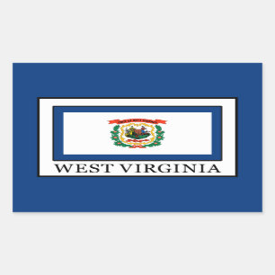 West Virginia Rechteckiger Aufkleber