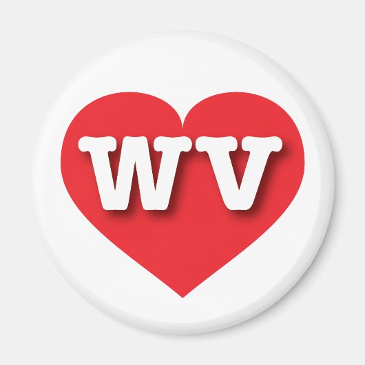 West Virginia Red Heart - I Liebe WV Magnet (Vorne)