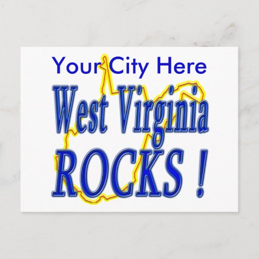West Virginia Rocks ! Postkarte (Vorderseite)