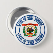 West Virginia Round Emblem Button (Vorne & Hinten)