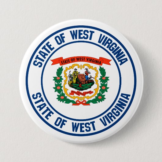 West Virginia Round Emblem Button (Vorderseite)