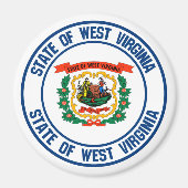 West Virginia Round Emblem Magnet (Vorne)