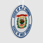 West Virginia Round Emblem Ornament (Vorderseite)