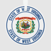 West Virginia Round Emblem Ornament (Rückseite)