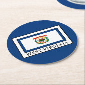 West Virginia Runder Pappuntersetzer (Angewinkelt)