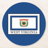West Virginia Runder Pappuntersetzer (Vorderseite)