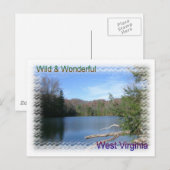 West Virginia Rustikaler See Postkarte (Vorne/Hinten)