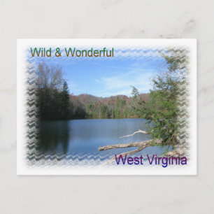 West Virginia Rustikaler See Postkarte