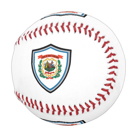 West Virginia Schildflagge Baseball (Vorne Rechts)