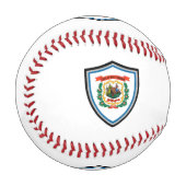 West Virginia Schildflagge Baseball (Vorderseite Links)