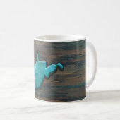 West Virginia Shape Aquamarin Kaffeetasse (VorderseiteRechts)