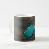 West Virginia Shape Aquamarin Kaffeetasse (Vorderseite Links)
