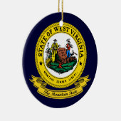 West Virginia Siegel Keramik Ornament (Rechts)