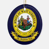 West Virginia Siegel Keramik Ornament (Links)