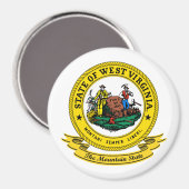 West Virginia Siegel Magnet (Vorderseite/Rückseite)