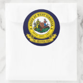 West Virginia Siegel Runder Aufkleber (Tasche)