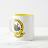West Virginia Siegel Zweifarbige Tasse (Vorderseite Links)