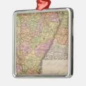 West Virginia Silbernes Ornament (Links)