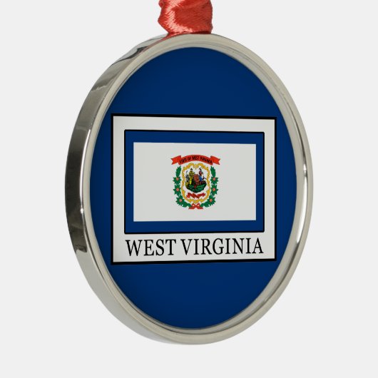 West Virginia Silbernes Ornament (Rechts)