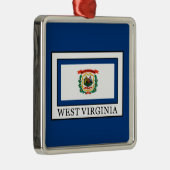 West Virginia Silbernes Ornament (Rechts)